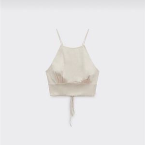 Zara Linen Halter Top